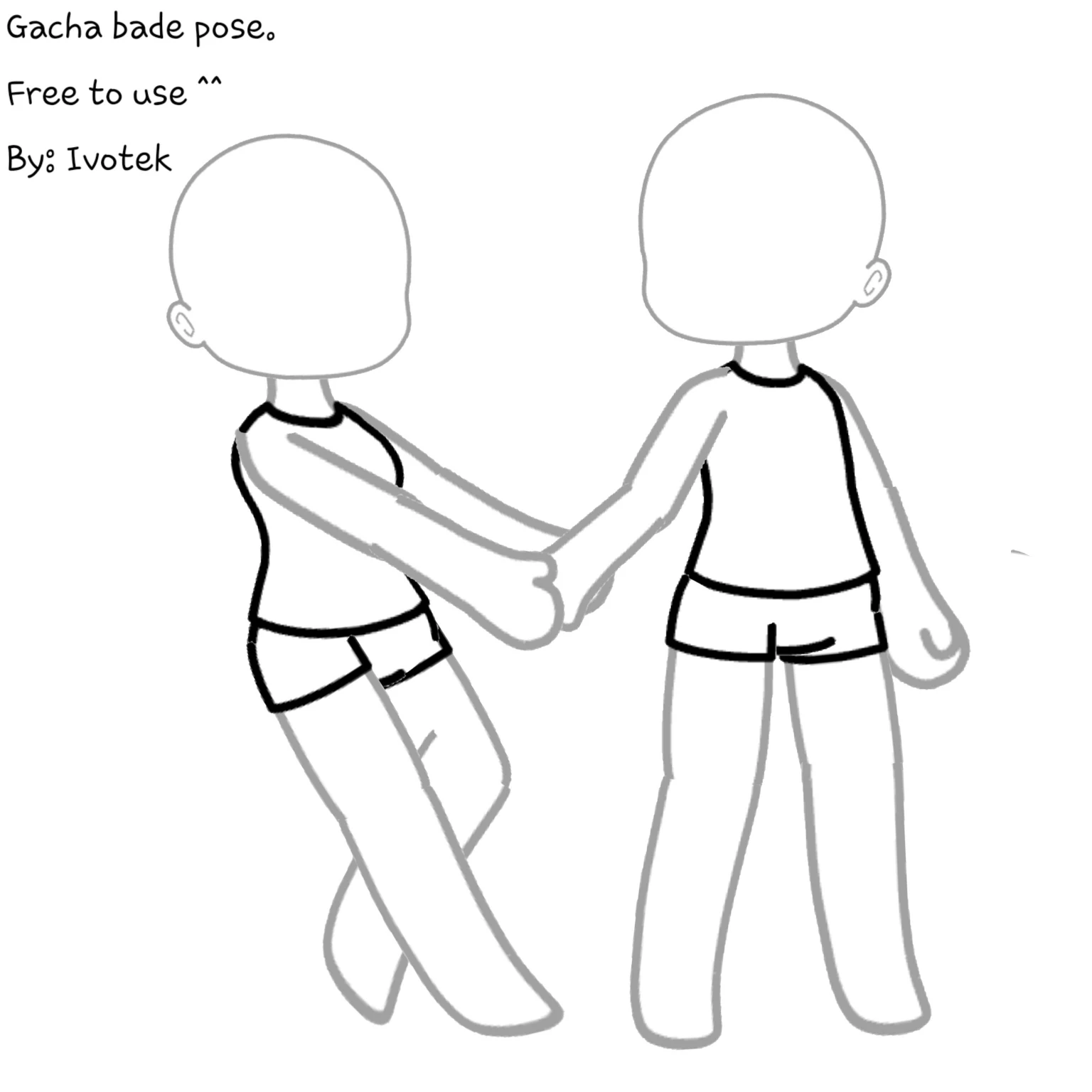 Basic gacha body base outline