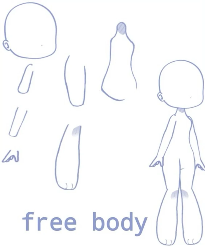 Gacha body base linework example