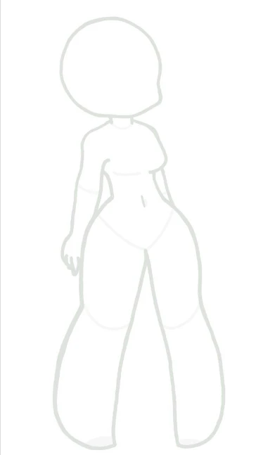 Gacha character base male standing